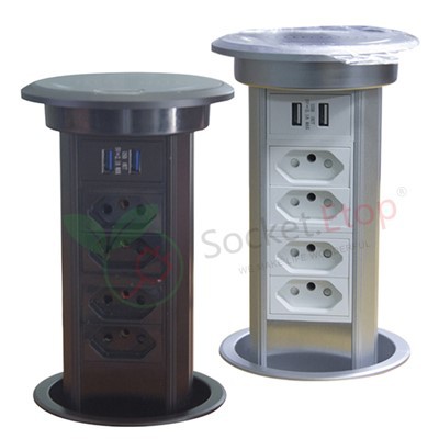 Tomada Elétrica Motorizada em Branco