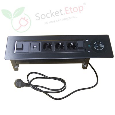 Tomada de alimentação flip para carregador sem fio